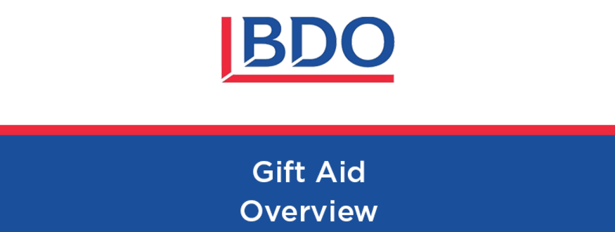 BDO - Gift Aid Explained