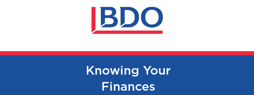 BDO - Knowing Your Finances