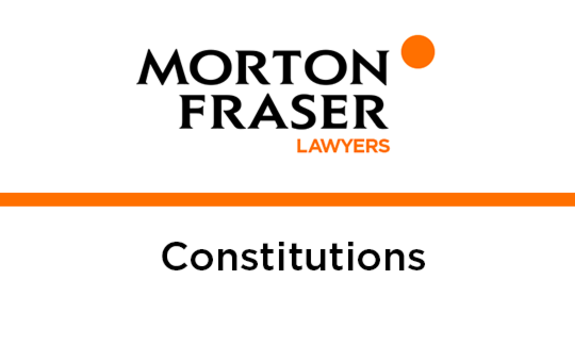 Morton Fraser - Constitutions